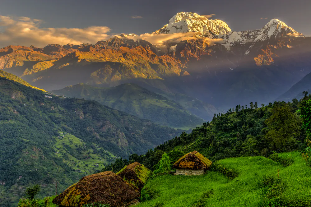 Annapurna South in the morning, Himalayas, Nepal via Shutterstock*