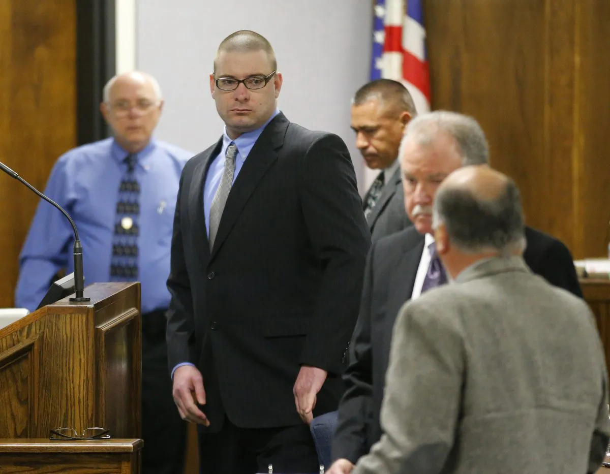 Eddie Ray Routh, who is accused of killing Chris Kyle and his friend Chad Littlefield, appears in court on the opening day of his capital murder trial in Stephenville, Texas, on Feb. 11. (Tom Fox-Pool/Getty Images)