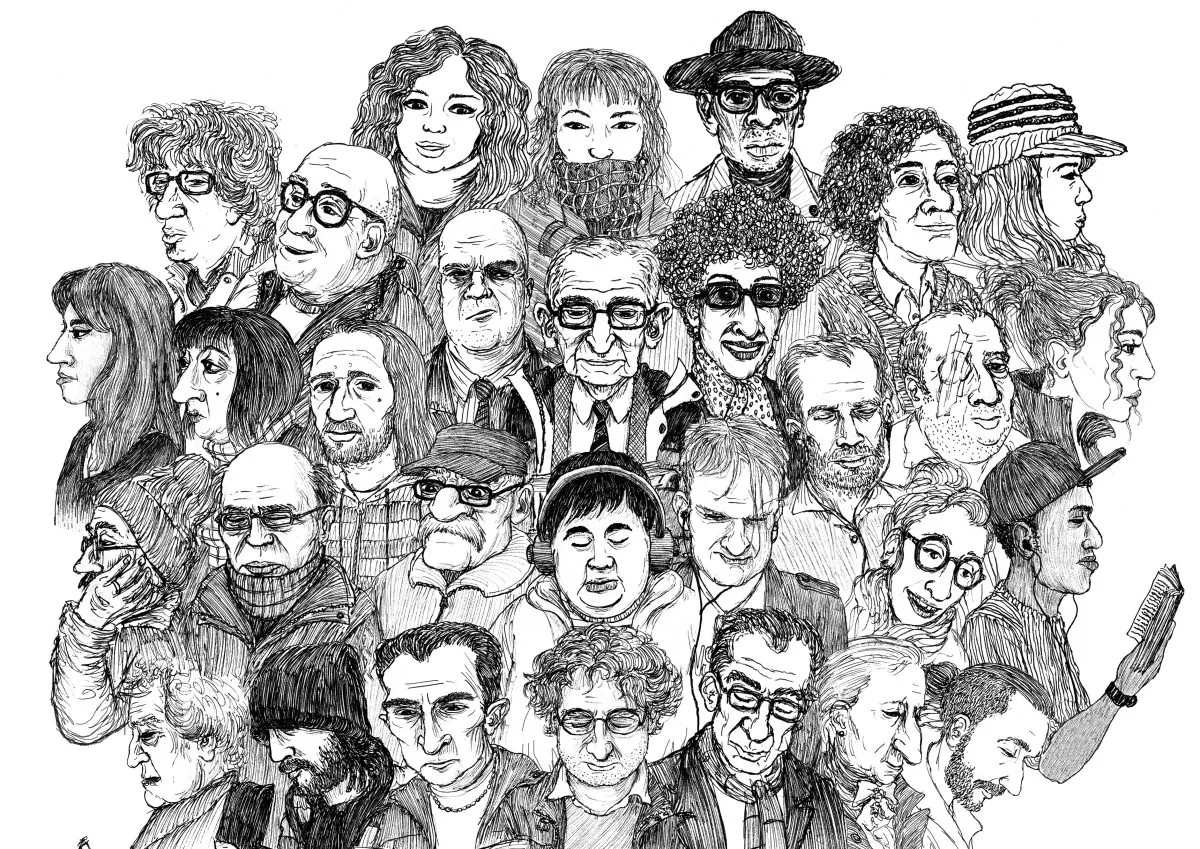 Spike Zephaniah Stephenson's illustrations of people on the Tube. (Courtesy of Spike Zephaniah Stephenson)