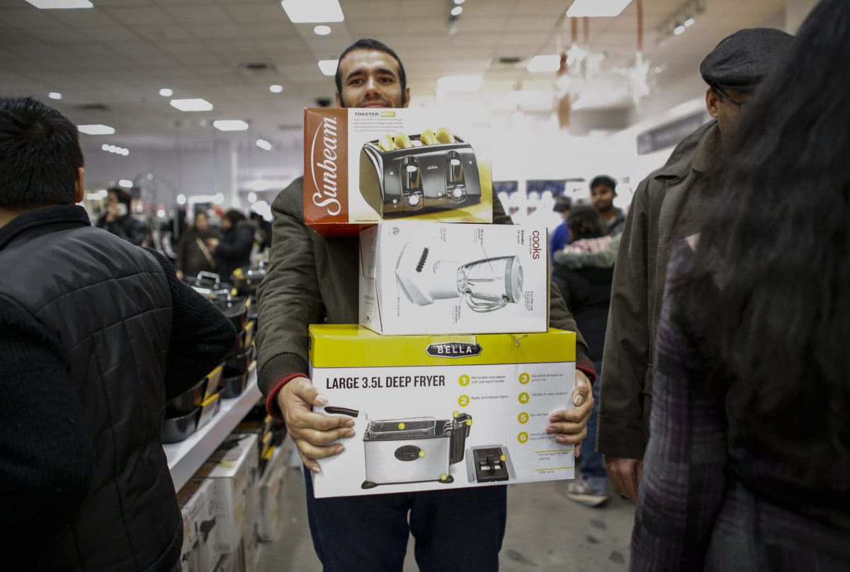 A man shop at the JCPenney store at the Newport Mall on November 27, 2014 in Jersey City, New Jersey. (Kena Betancur/Getty Images)