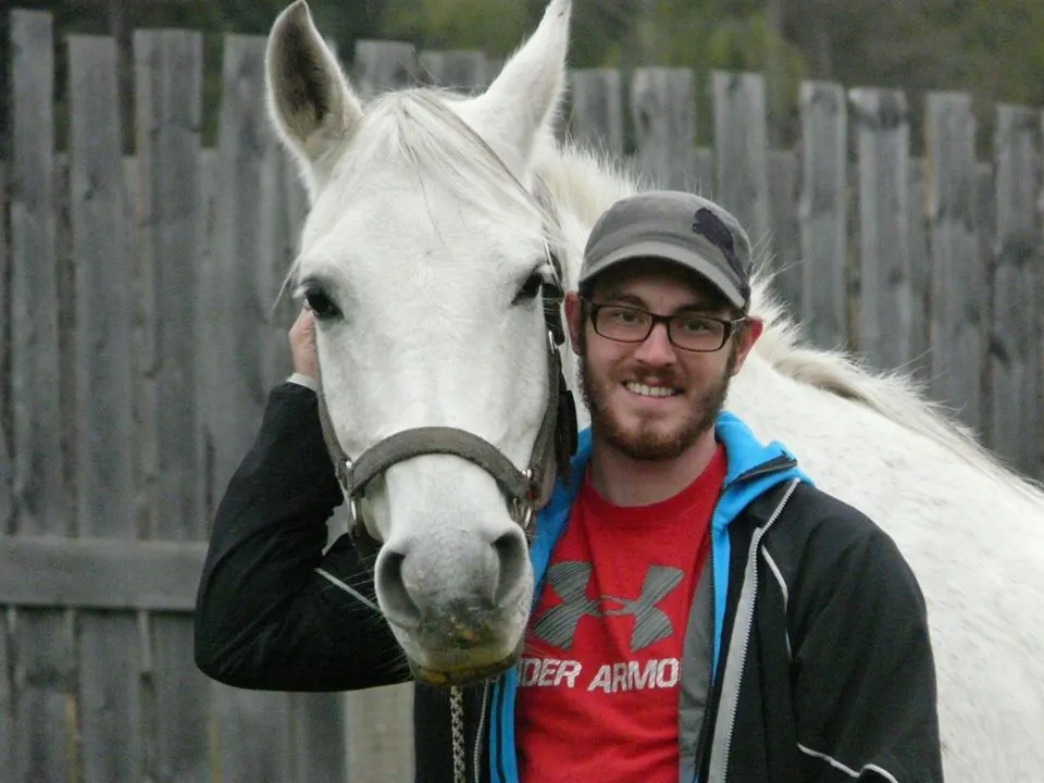 Canadian Forces veteran CJ Wilneff and Partner at the Can Praxis ranch. The Can Praxis equine program is helping Wilneff, who served in Afghanistan and suffers from PTSD, regain a sense of control over his life. (Courtesy CJ Wilneff)