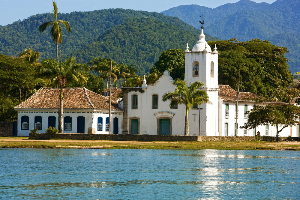 Church of the beautiful portuguese colonial typical town of Parati in Rio de Janeiro via Shutterstock*