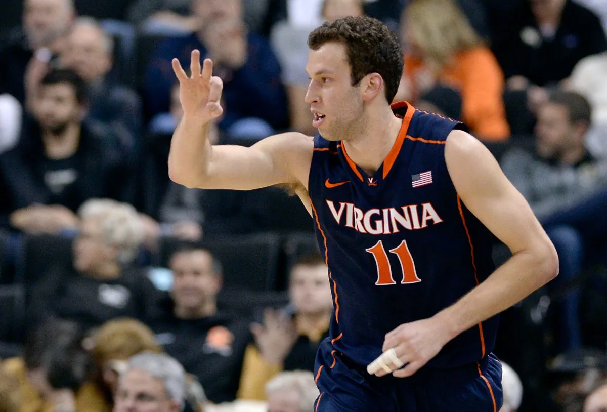 Evan Nolte and the Virginia Cavaliers have already wrapped up a share of the ACC title and likely a number-one seed in the NCAA tournament. (Grant Halverson/Getty Images) 