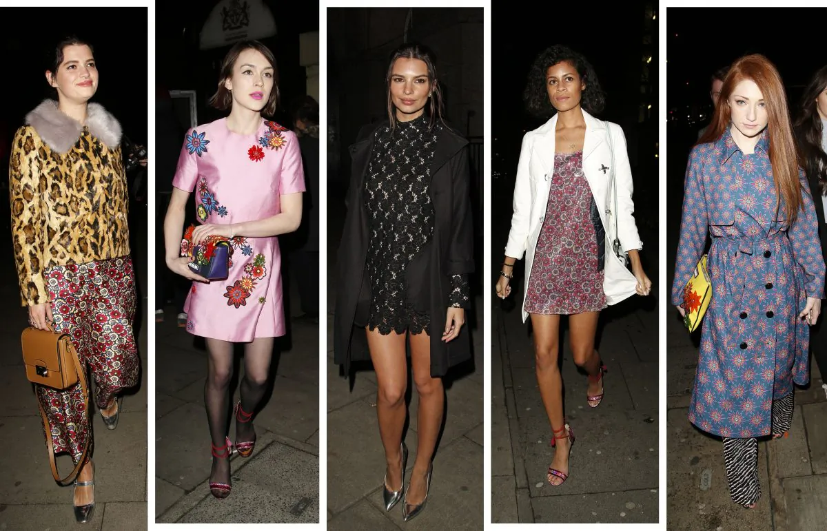 (L-R) Pixie Geldof, Ella Catliff, Emily Ratajkowski, Aluna Francis, and Nicola Roberts (Si Gross/Epoch Times)