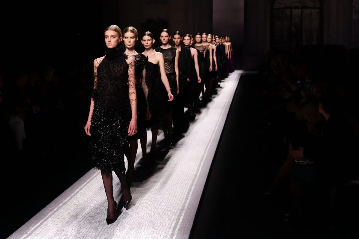 Models walk the runway at the Alberta Ferretti Autumn/Winter 2012/2013 fashion show as part of Milan Womenswear Fashion Week in Milan, Italy, on Feb. 22, 2012. (Vittorio Zunino Celotto/Getty Images)
