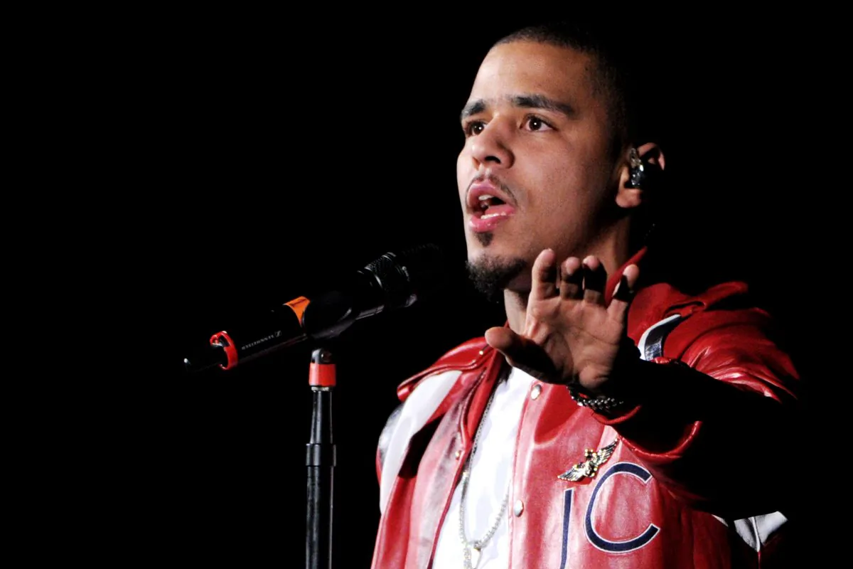 Rapper J. Cole performs at The Verizon Wireless Amphitheatre on May 8, 2012 in Irvine, California.  (Kevin Winter/Getty Images)