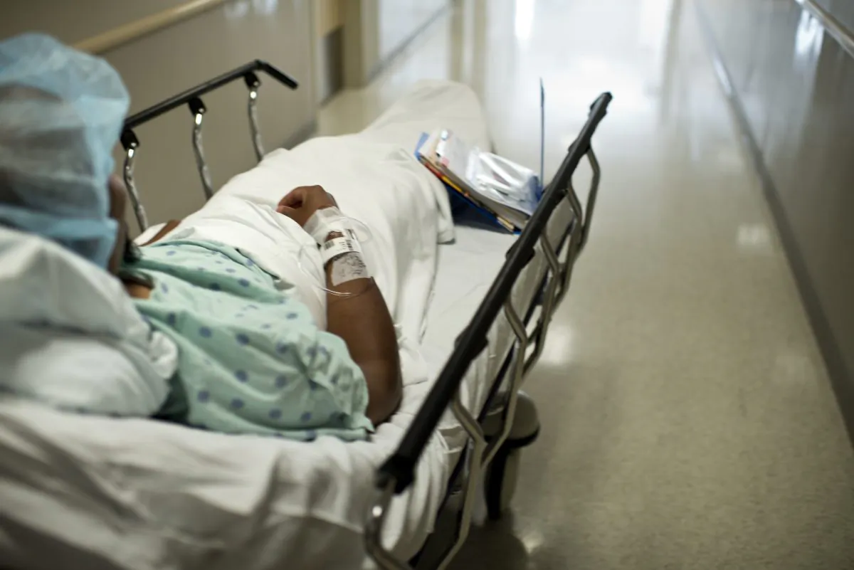 A patient at Johns Hopkins Hospital in Baltimore, Md., on June 26, 2012. (Brendan Smialowski/AFP/Getty Images)