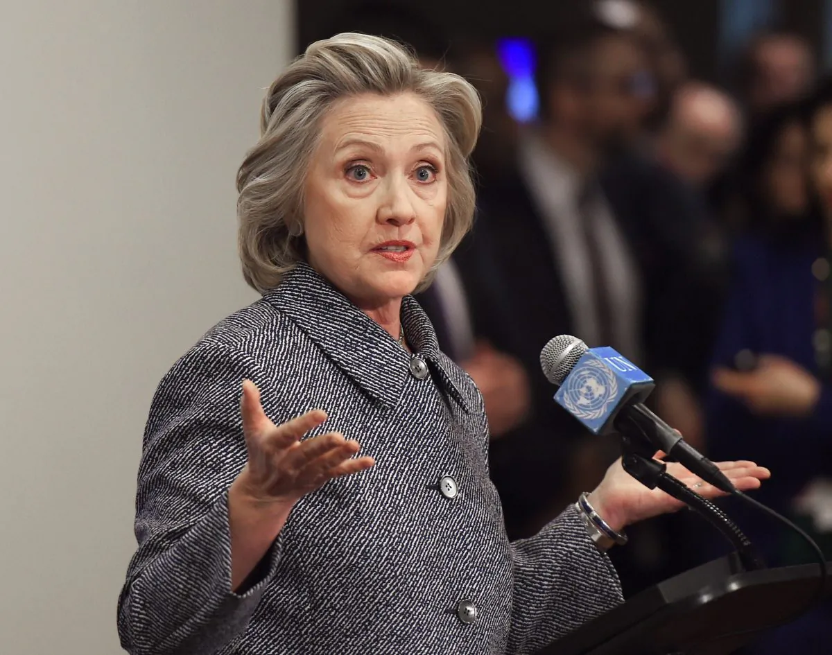 Hillary Clinton answers questions from reporters March 10, 2015 at the United Nations in New York. (Don Emmert/AFP/Getty Images)