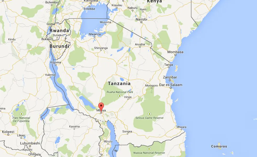 A bus crash in Tanzania has left more than 40 people dead in the country’s southwest, according to preliminary reports. (Google Maps)