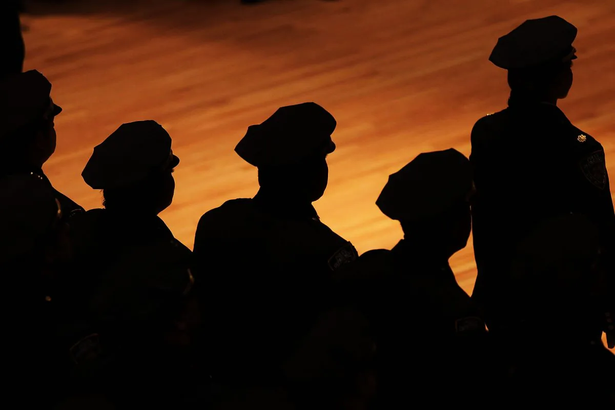 Members of the New York Police Department (NYPD) take part in a promotion ceremony in New York on Jan. 27, 2012. (Spencer Platt/Getty Images)