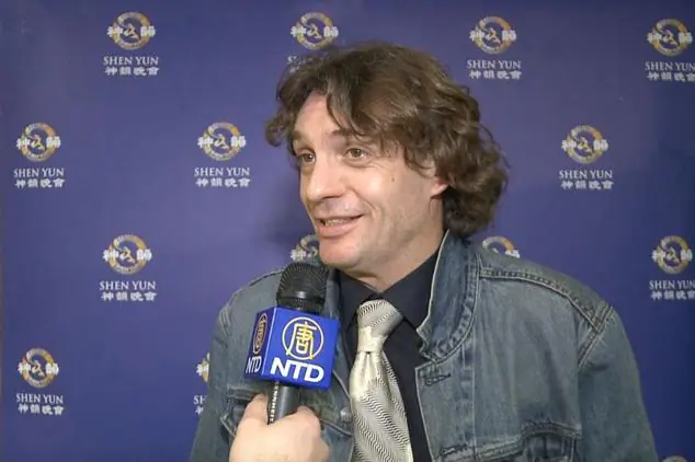 Mr. Philipp Devaux, a pianist and owner of a cabaret was deeply touched at Shen Yun Performing Arts in Vienna. (NTD Television)