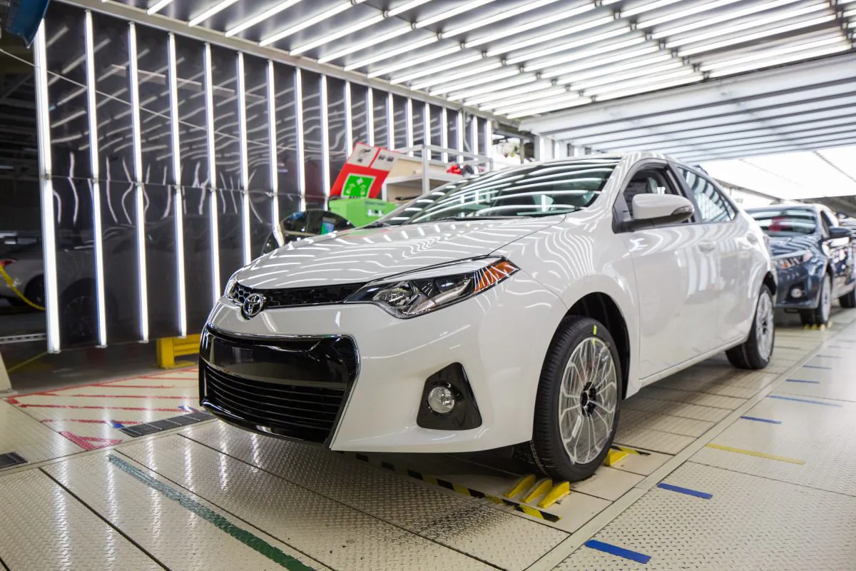The 500,000 Corolla produced at Blue Spring, Mississippi (Courtesy of Toyota)
