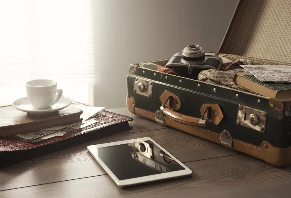 Traveler's suitcase via Shutterstock*