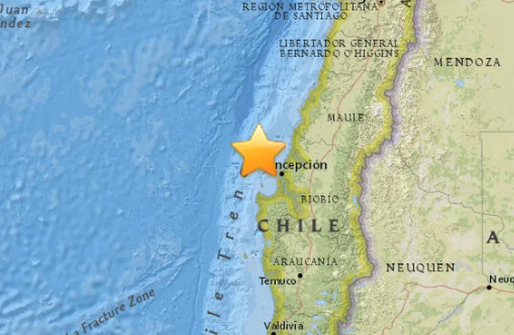 Chile Earthquake Today 6.2 Temblor Hits Off Coast of Talcahuano