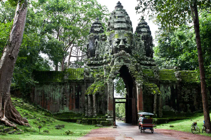 An ancient Cambodian temple via Shutterstock*