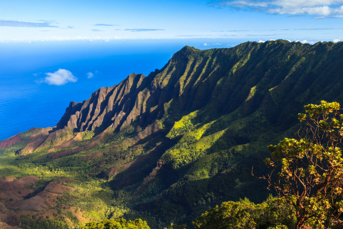 Morning scene at the Napali Coast in Kauai via Shutterstock*