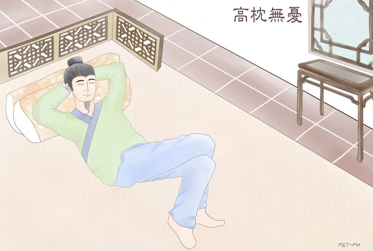 With all matters and concerns dealt with in a careful and thoughtful way, Meng Changjun is able to rest easy and live a peaceful and worry-free life. (Mei Hsu/Epoch Times)