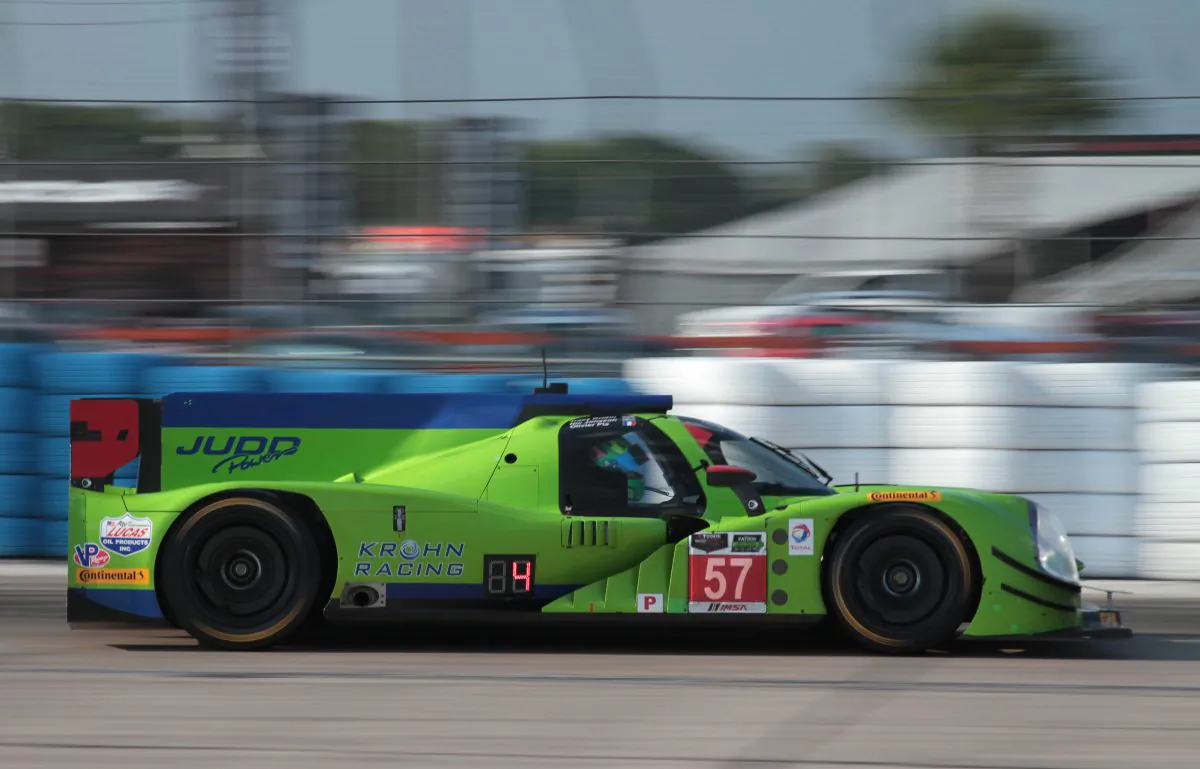 Olivier Pla drives the #57 Krohn Racing Ligier JS P2-Judd during qualifying for the 2015 12 Hours of Sebring. (Chris Jasurek/Epoch Times)