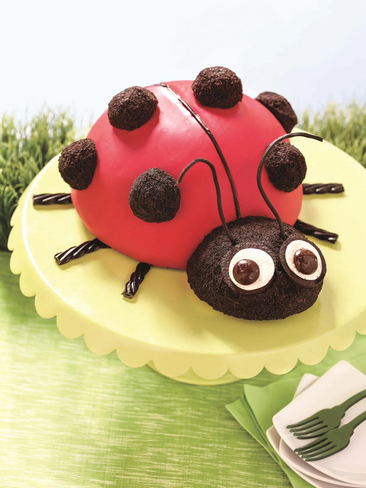 Ladybug Cake. (Courtesy of Houghton Mifflin Harcourt)