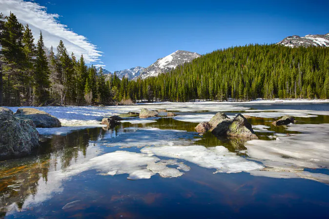 Bear Lake at the Rocky Mountain National Park, Colorado via Shutterstock*