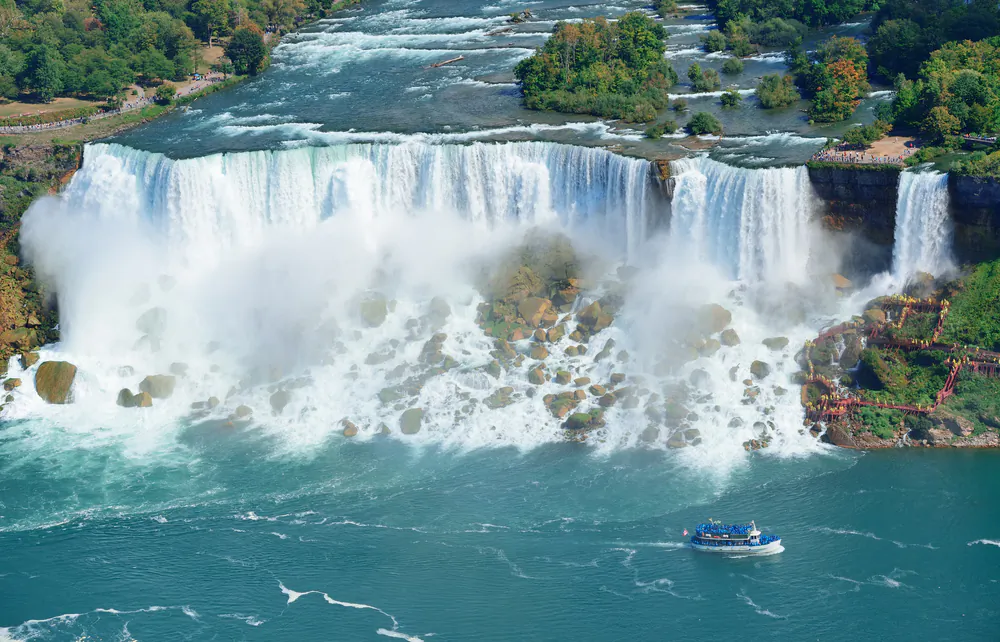 Niagara Falls closeup panorama via Shutterstock*
