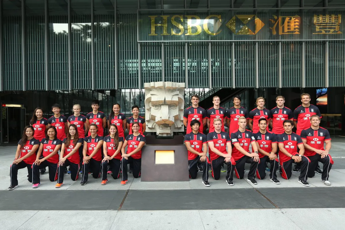 The Hong Kong Men’s and Women’s Sevens Squads for the Cathay Pacific HSBC Hong Kong Sevens 2015. (HKRFU)