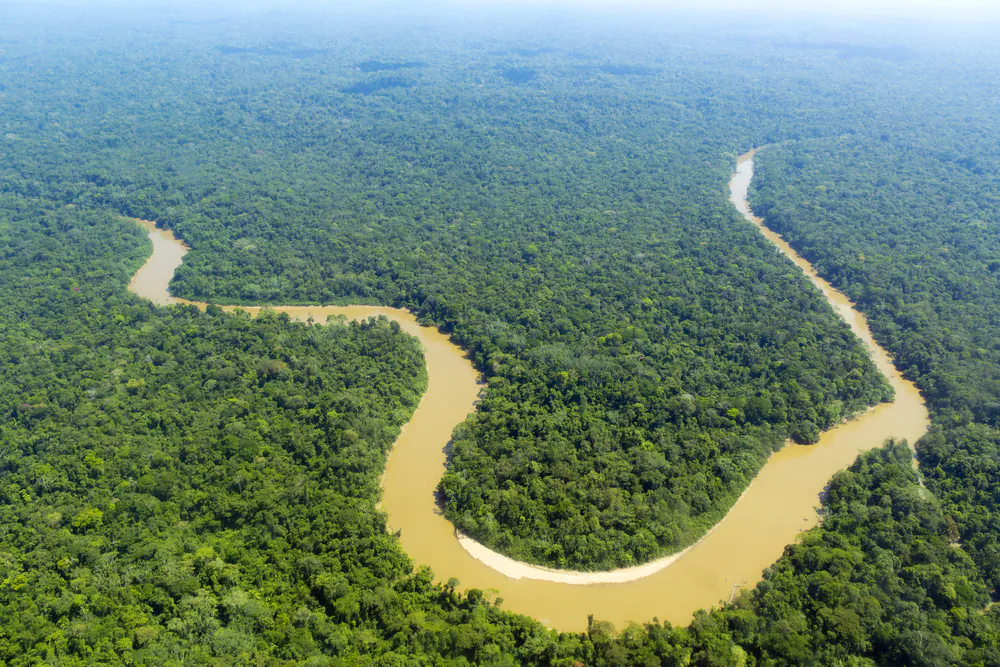 Cononaco river in the Ecuadorian Amazon from the air via Shutterstock*