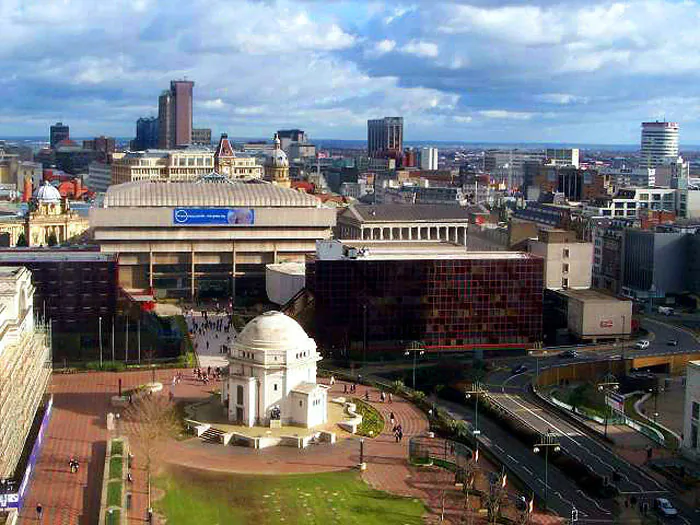 View across Birmingham from Centenary Square, on which the ICC is situated. Shen Yun will perform at the ICC on March 28 and 29