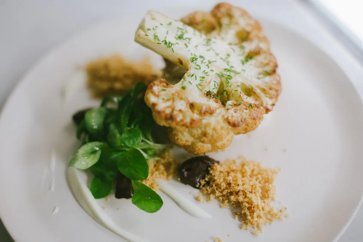 Cauliflower with black garlic. (Courtesy of Wassail)