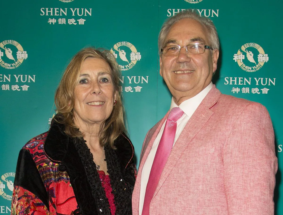 Joanne and Malcolm Lewis, who attended Shen Yun Performing Arts performance at the Birmingham ICC on March 28. (Simon Gross/NTD Television)