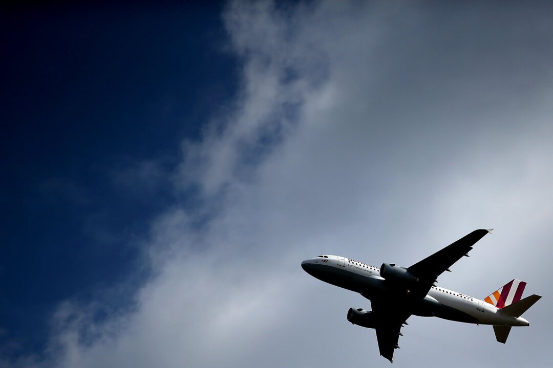 A Germanwings Airbus takes off from the Cologne-Bonn airport, western Germany, on March 30, 2015. (Oliver Berg/AFP/Getty Images)
