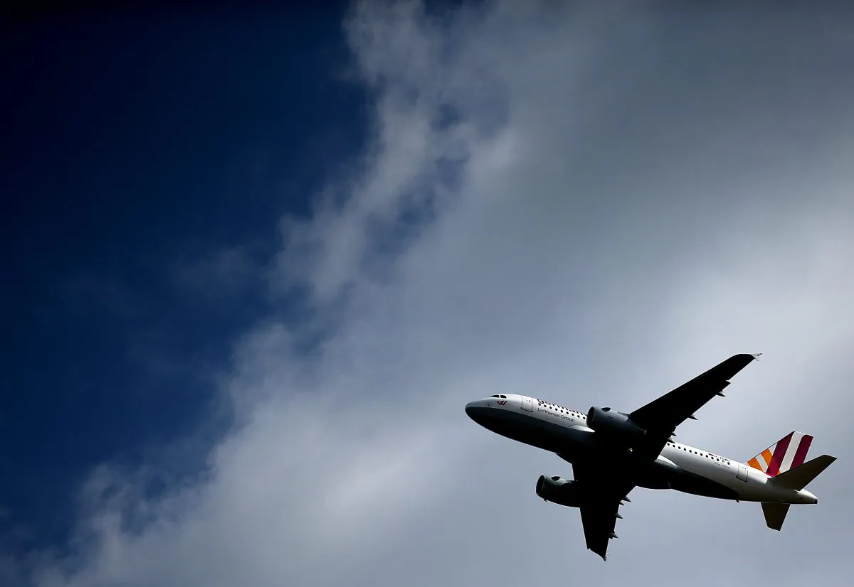 A Germanwings Airbus takes off from the Cologne-Bonn airport, western Germany, on March 30, 2015. (Oliver Berg/AFP/Getty Images)