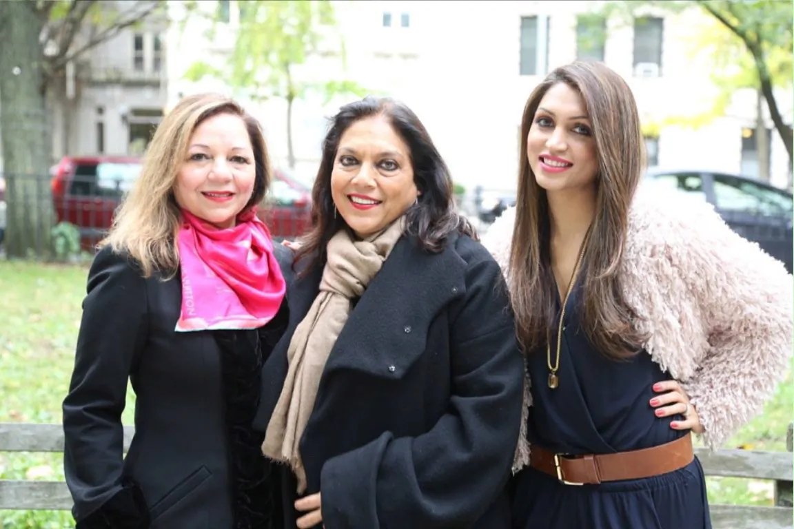 
(L-R) Rashmee Sharma, filmmaker Mira Nair, and Mani Kamboj. Mira Nair has directed “Salaam Bombay!” and “The Reluctant Fundamentalist,” among many others. (Roshni Media Group)