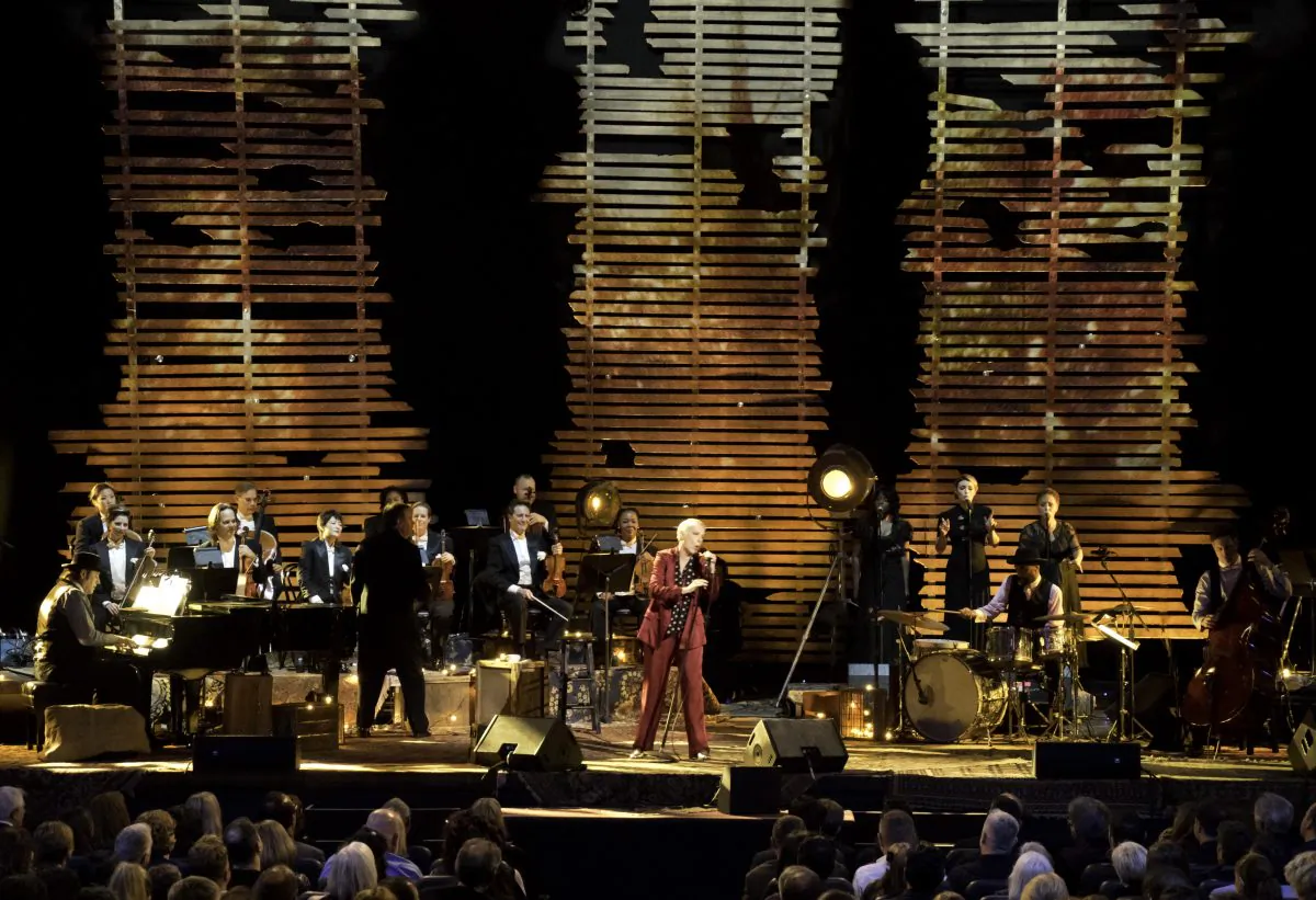 A scene from Annie Lennox's live concert, airing on PBS April 3, 2015. (PBS)