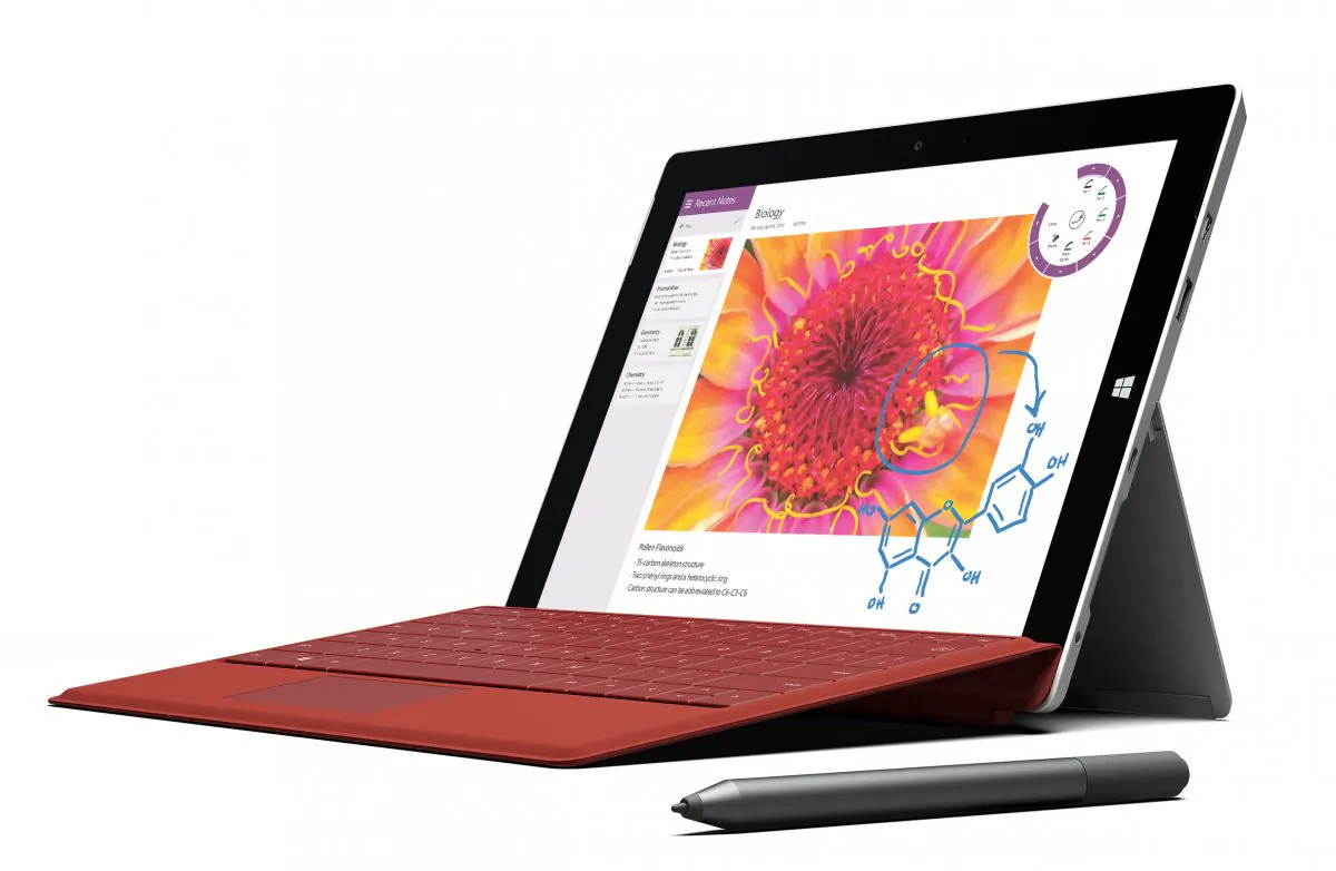 This product image provided by Microsoft shows the company's new Surface 3 tablet. Microsoft is making the cheaper version of its Surface Pro 3 tablet computer in an effort to reach more people. (AP/Microsoft)