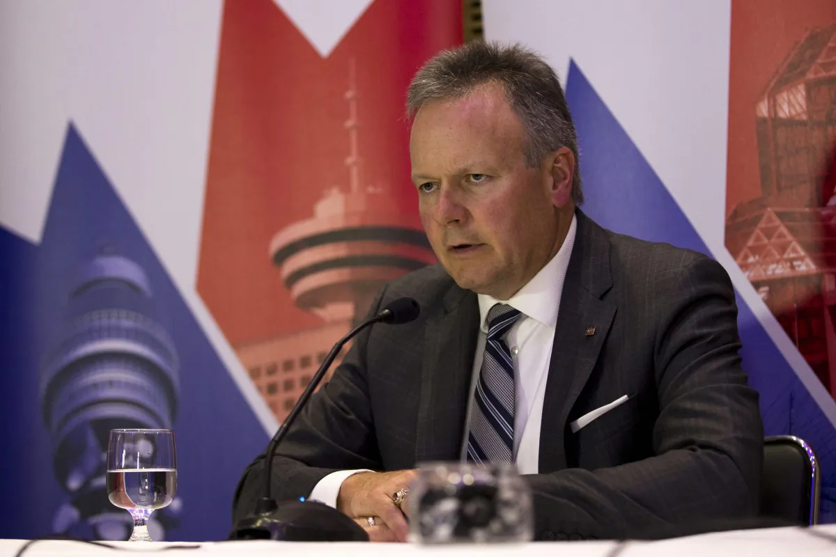 Bank of Canada governor Stephen Poloz answers questions during a press conference after a speech to the Canada-United Kingdom Chamber of Commerce in London on March 26, 2015. Poloz has been expecting a weak growth quarter. (AP Photo/Matt Dunham)