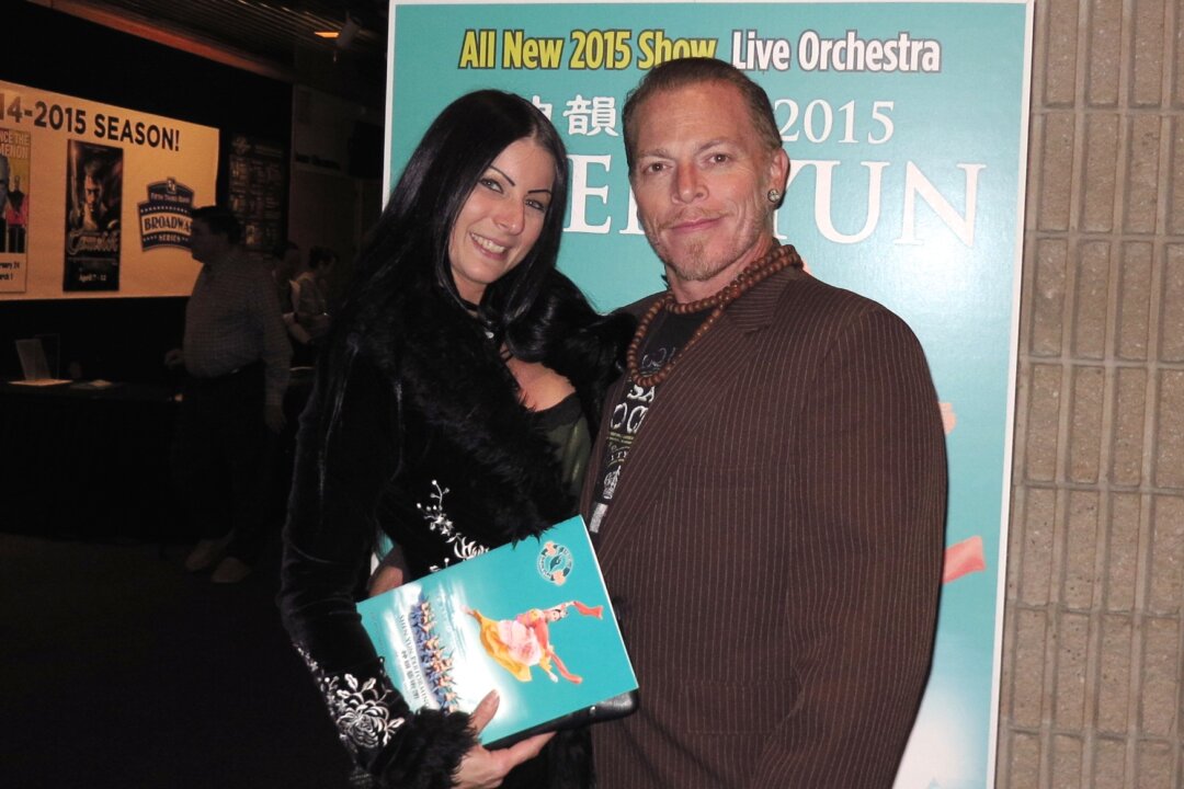 John Schellenberg and Melissa Appling at the Barbara B. Mann Performing Arts Hall on March 30. “We were absolutely transported! It was a magical experience,” Mr. Schellenberg said. (Sally Sun/Epoch Times)
