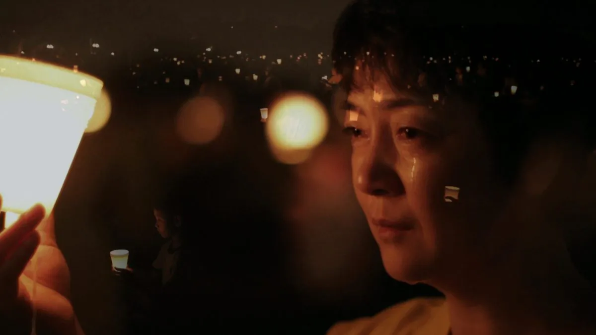 Jennifer Zeng, at Washington DC, Candle Light Vigil. (NTD Television)