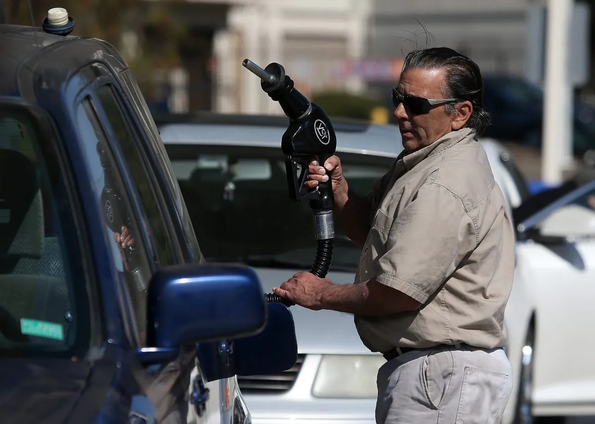 A gas station in Mill Valley, Calif., on March 3, 2015. The pump price for gasoline was $2.24 per gallon on Aug 29, according to EIA. This was the before Labor Day since 2004. (Justin Sullivan/Getty Images)