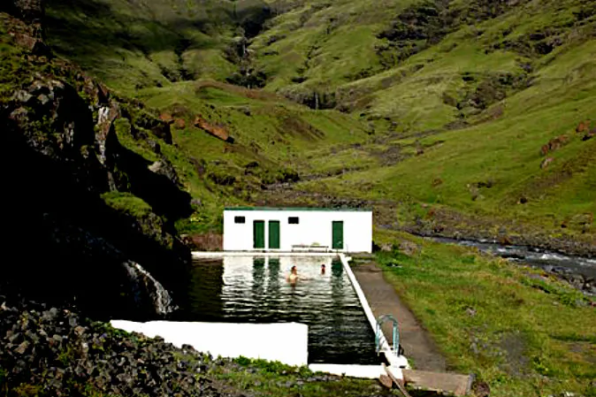 The oldest swimming pool in Iceland, out in the middle of nowhere. (Wade Shepard, Vagabond Journey)
