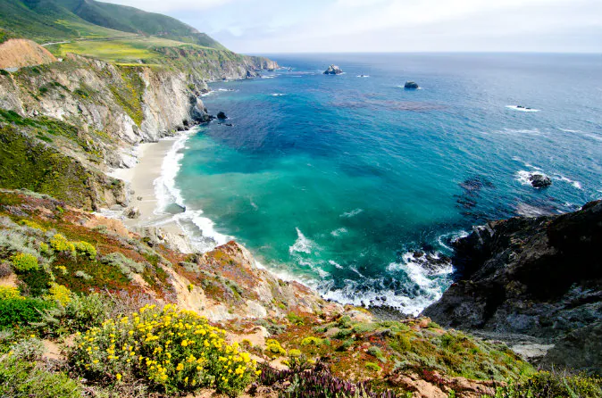 California's coastline along California State Route 1 via Shutterstock*