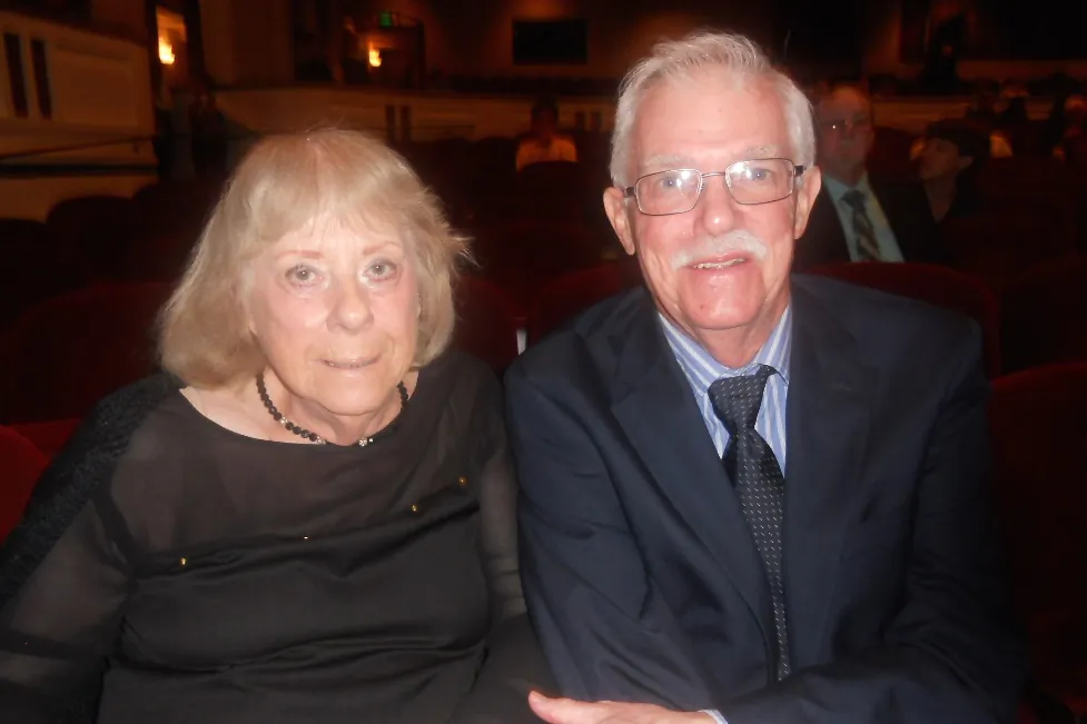 “It’s beautiful. It’s very exciting—the colors and the music. It’s very thrilling, actually,” Gary Spongberg said of Shen Yun. Mr. Spongberg and his wife, Lucy, experienced Shen Yun at the Mahaffey Theater on April 3. (Edie Bassen/Epoch Times) 
