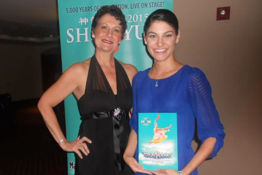 Kim Hall-Perez (L) and her daughter, Laura Perez, saw Shen Yun for the first time at the Mahaffey Theater on April 4. “I definitely am going to encourage all of my [dance] students to come see the show next year,” Ms. Perez said. (Edie Bassen/Epoch Times)