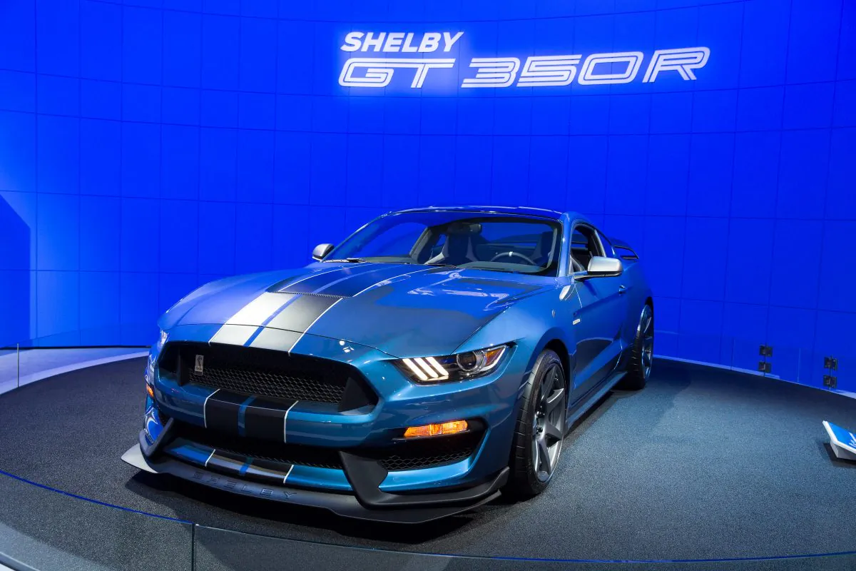 The New 2016 Ford Shelby 350R at the 2015 New York National Auto Show. (Larry Dye/Epoch Times) 
