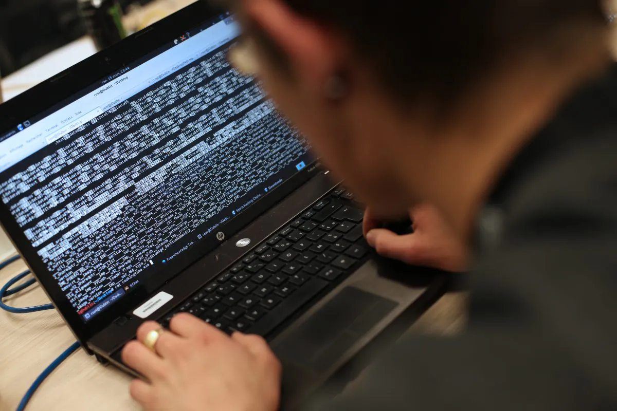 A student from an engineering school attends the first edition of the Steria Hacking Challenge., in Meudon, west of Paris, March 16, 2013. (Thomas Samson/AFP/Getty Images)