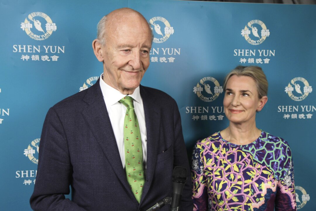 Count Ian Wachtmeister and his wife Anna Wachtmeister enjoyed the Shen Yun performance, on Tuesday April 7, 2015, at Cirkus Theater in Stockholm, Sweden. (Courtesy of NTD Television)