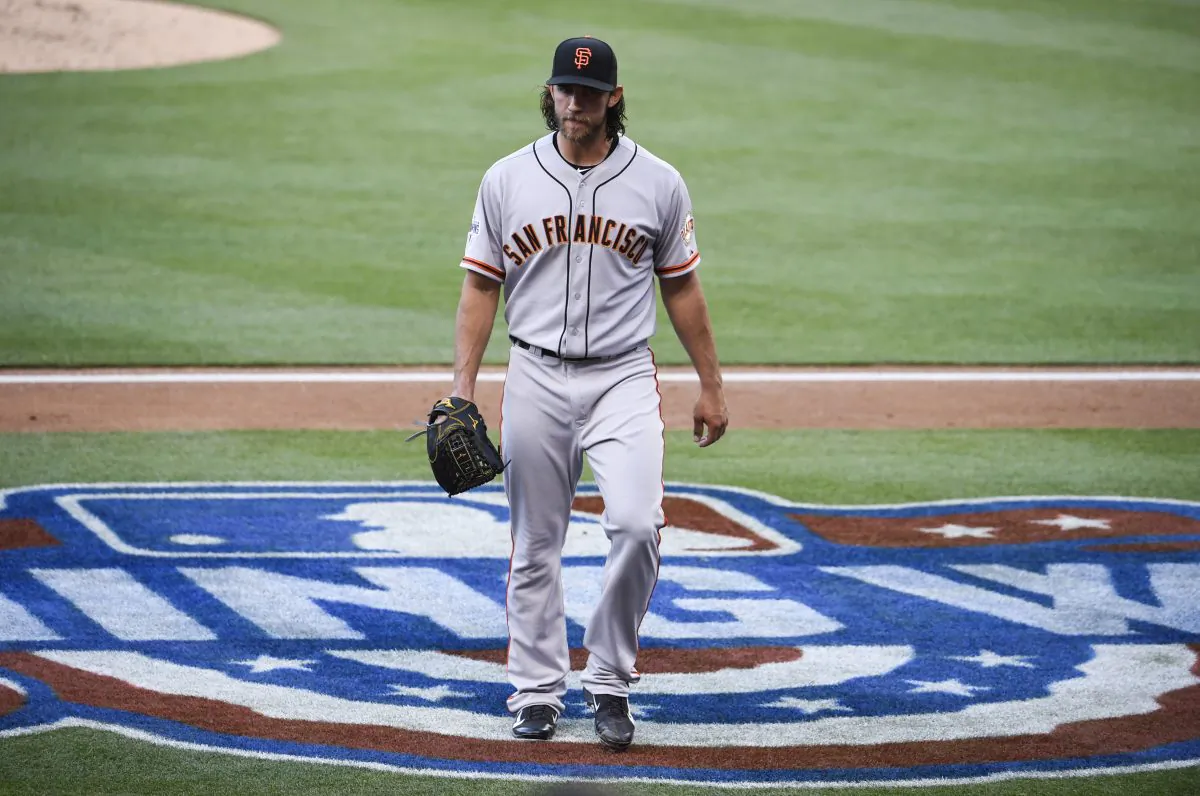 Last year's World Series MVP, Madison Bumgarner of the San Francisco Giants, has a 5.40 ERA through two starts in 2015. (Denis Poroy/Getty Images) 