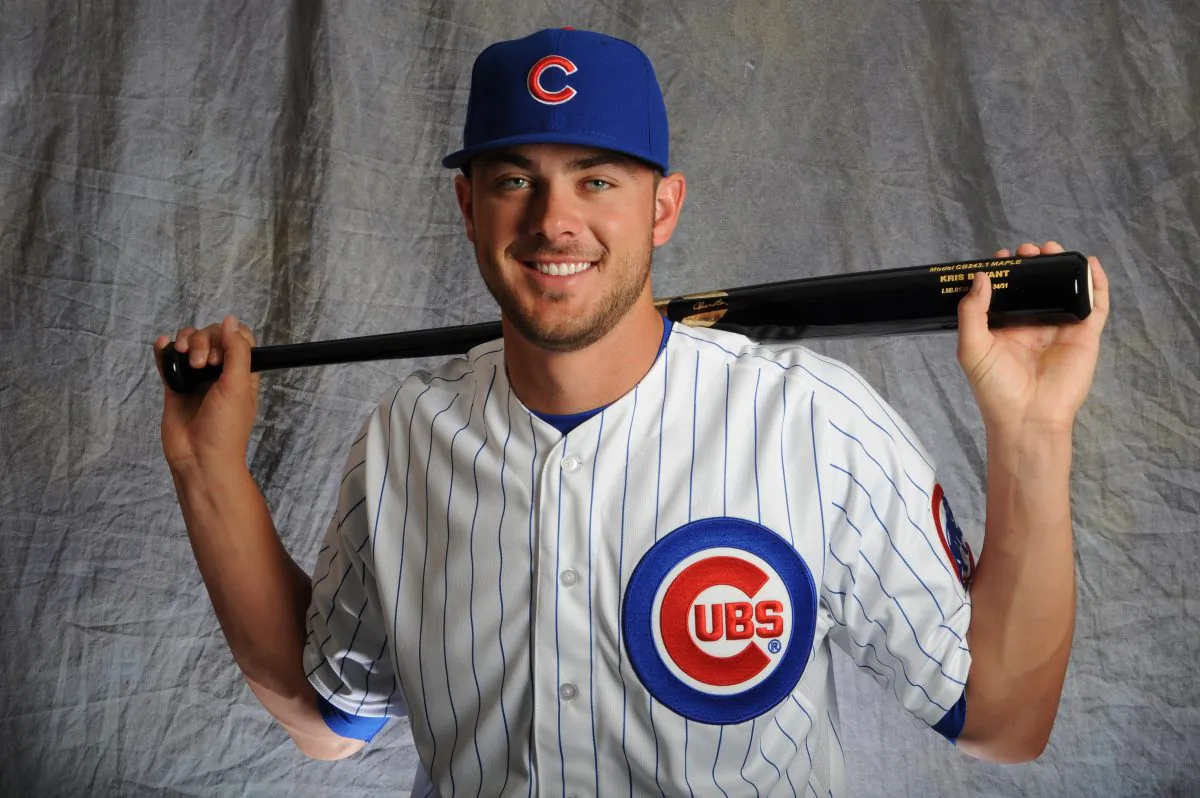 Chicago Cubs farmhand Kris Bryant was nearly everyone's minor league player of the year in 2014 after hitting 43 home runs between AA and AAA. (Rich Pilling/Getty Images)