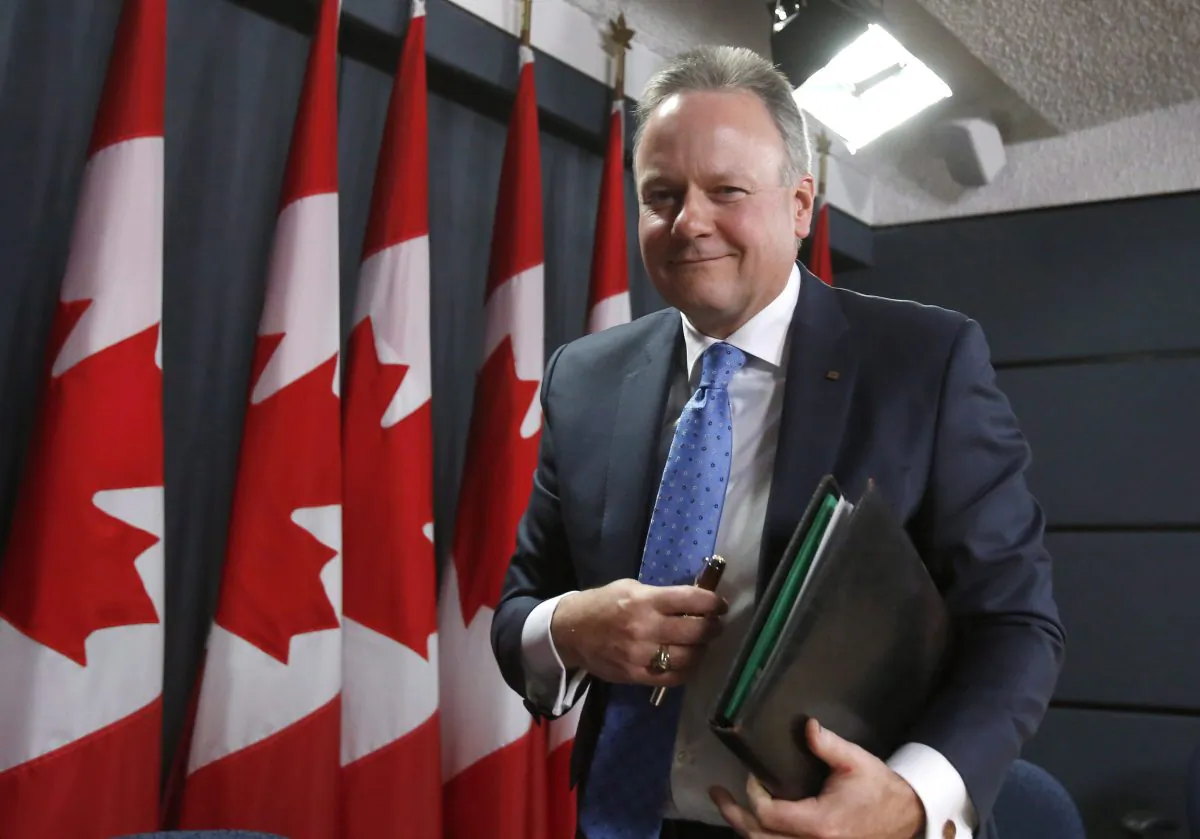 Bank of Canada governor Stephen Poloz leaves a press conference after the central bank’s decision to hold the overnight rate target at 0.75 percent in Ottawa on April 15, 2015. (The CanadianPress/ Patrick Doyle)