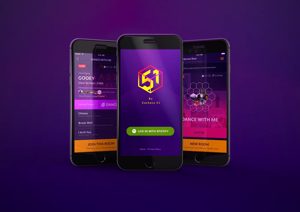 Screenshots of free mobile app DJ-51 which debuted on iTunes and Android last month. (DJ-51)